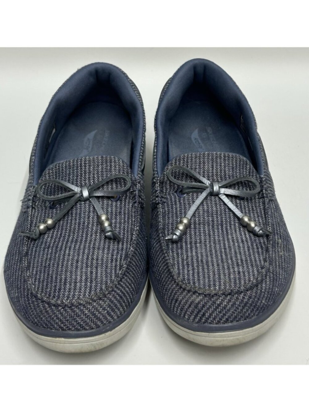 Skechers Arch Fit Inspire Boat Shoes Women 7 Navy Slip On Lightweight 138611 - Picture 5 of 9
